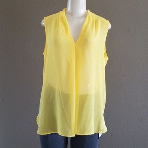 NWT Anne Klein Sheer Sleeveless Blouse Size 12